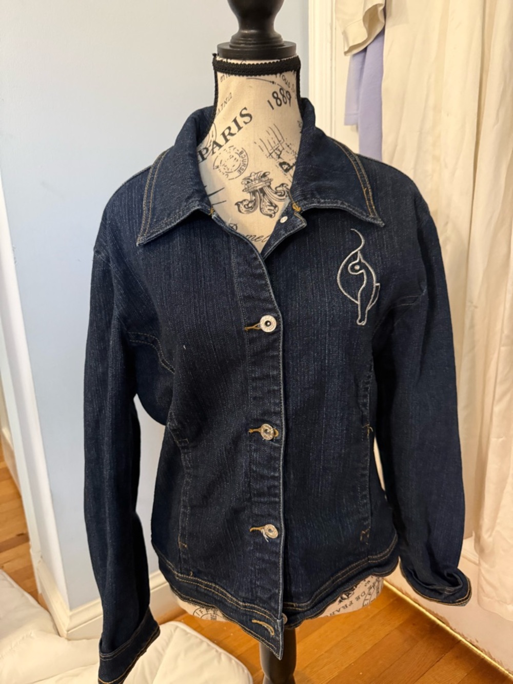 Y2K Baby Phat Rhinestone Denim Jacket - Picture 3 of 8